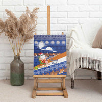 Marshall Islands Christmas Canvas Wall Art Beachy Santa Monono ilo raaneoan Nejin - Polynesian Pride
