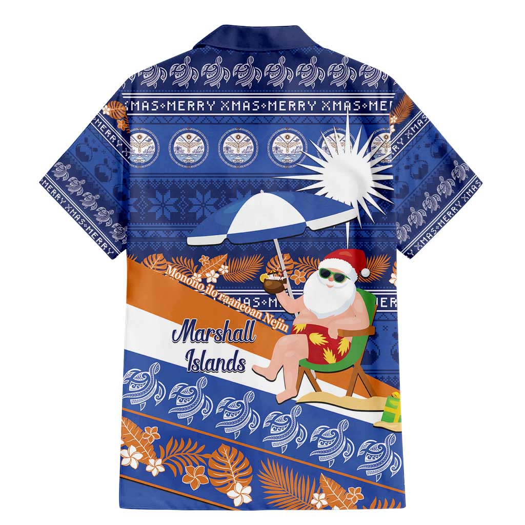 Marshall Islands Christmas Family Matching Mermaid Dress and Hawaiian Shirt Beachy Santa Monono ilo raaneoan Nejin - Polynesian Pride