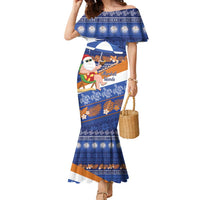 Marshall Islands Christmas Family Matching Mermaid Dress and Hawaiian Shirt Beachy Santa Monono ilo raaneoan Nejin - Polynesian Pride