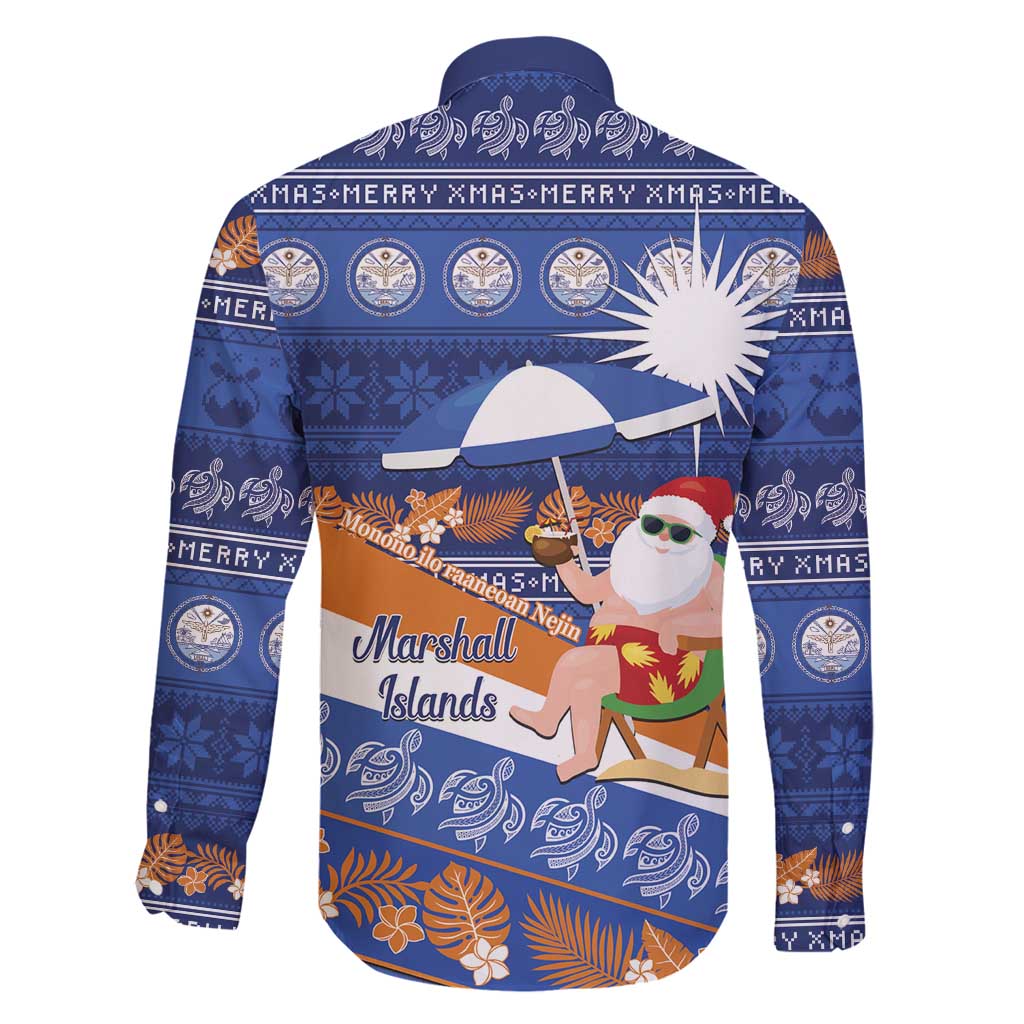 Marshall Islands Christmas Family Matching Puletasi and Hawaiian Shirt Beachy Santa Monono ilo raaneoan Nejin - Polynesian Pride
