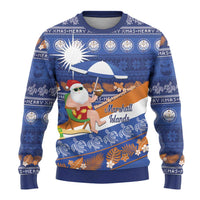 Marshall Islands Christmas Ugly Christmas Sweater Beachy Santa Monono ilo raaneoan Nejin - Polynesian Pride
