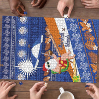 Marshall Islands Christmas Puzzle Beachy Santa Monono ilo raaneoan Nejin - Polynesian Pride