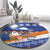 Marshall Islands Christmas Round Carpet Beachy Santa Monono ilo raaneoan Nejin - Polynesian Pride