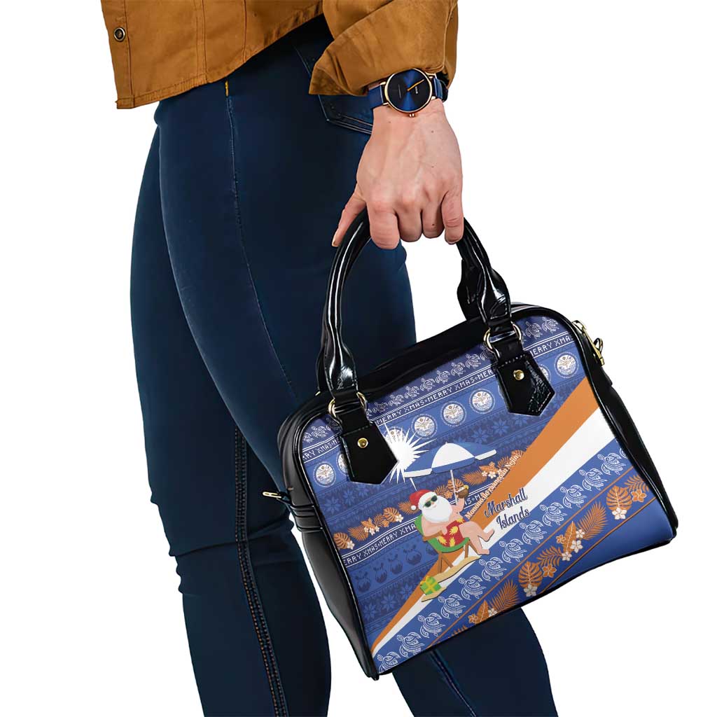 Marshall Islands Christmas Shoulder Handbag Beachy Santa Monono ilo raaneoan Nejin - Polynesian Pride