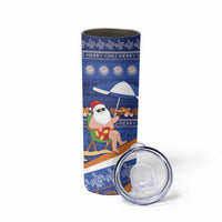 Marshall Islands Christmas Skinny Tumbler Beachy Santa Monono ilo raaneoan Nejin - Polynesian Pride