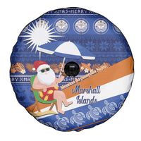 Marshall Islands Christmas Spare Tire Cover Beachy Santa Monono ilo raaneoan Nejin - Polynesian Pride