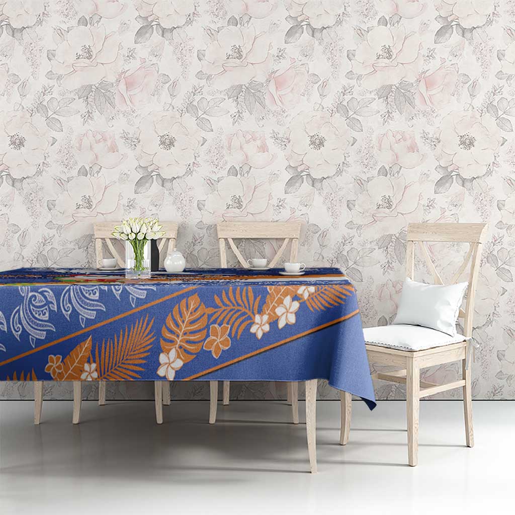 Marshall Islands Christmas Tablecloth Beachy Santa Monono ilo raaneoan Nejin - Polynesian Pride