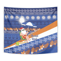 Marshall Islands Christmas Tapestry Beachy Santa Monono ilo raaneoan Nejin - Polynesian Pride