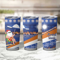 Marshall Islands Christmas Tumbler Cup Beachy Santa Monono ilo raaneoan Nejin - Polynesian Pride