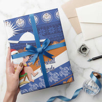Marshall Islands Christmas Wrapping Paper Beachy Santa Monono ilo raaneoan Nejin - Polynesian Pride
