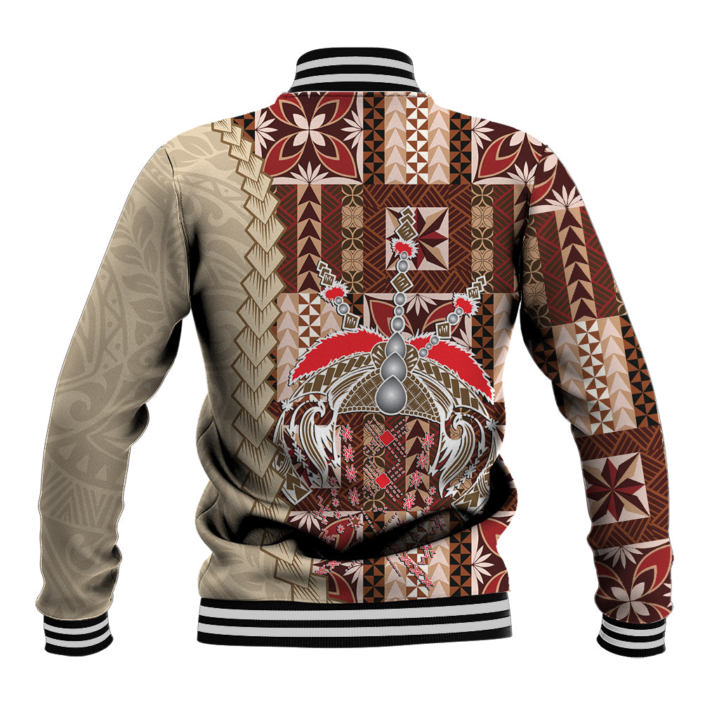 Samoa Tapau Baseball Jacket Samoan Siapo Pattern LT14 - Polynesian Pride