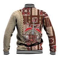 Samoa Tapau Baseball Jacket Samoan Siapo Pattern LT14 - Polynesian Pride