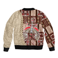 Samoa Tapau Bomber Jacket Samoan Siapo Pattern LT14 - Polynesian Pride