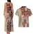 Samoa Tapau Couples Matching Tank Maxi Dress and Hawaiian Shirt Samoan Siapo Pattern LT14 - Polynesian Pride