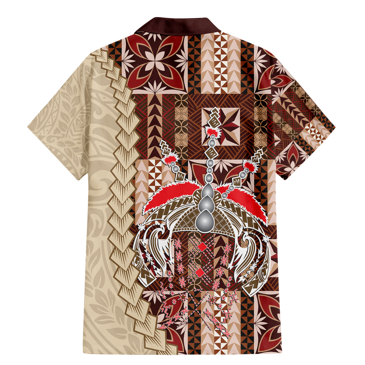 Samoa Tapau Family Matching Mermaid Dress and Hawaiian Shirt Samoan Siapo Pattern LT14 - Polynesian Pride