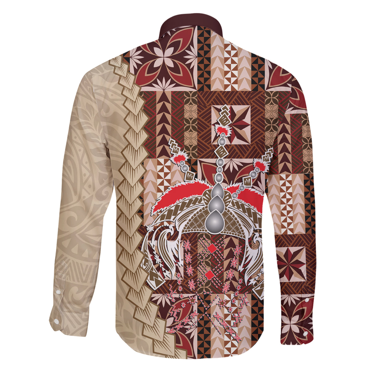 Samoa Tapau Family Matching Short Sleeve Bodycon Dress and Hawaiian Shirt Samoan Siapo Pattern LT14 - Polynesian Pride