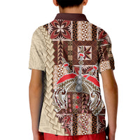Samoa Tapau Kid Polo Shirt Samoan Siapo Pattern LT14 - Polynesian Pride