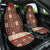 Samoa Siapo Car Seat Cover Tapa Pattern Mix Ula Fala Hibiscus LT14 One Size Brown - Polynesian Pride