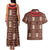 Samoa Siapo Couples Matching Tank Maxi Dress and Hawaiian Shirt Tapa Pattern Mix Ula Fala Hibiscus LT14 - Polynesian Pride