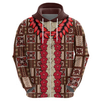 Samoa Siapo Hoodie Tapa Pattern Mix Ula Fala Hibiscus LT14 - Polynesian Pride