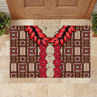 Samoa Siapo Rubber Doormat Tapa Pattern Mix Ula Fala Hibiscus LT14 - Polynesian Pride