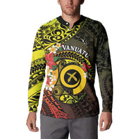 Vanuatu Christmas Button Sweatshirt Vanuatuan Pig Tusk - Meri Krismas!