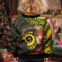 Vanuatu Christmas Kid Ugly Christmas Sweater Vanuatuan Pig Tusk - Meri Krismas!