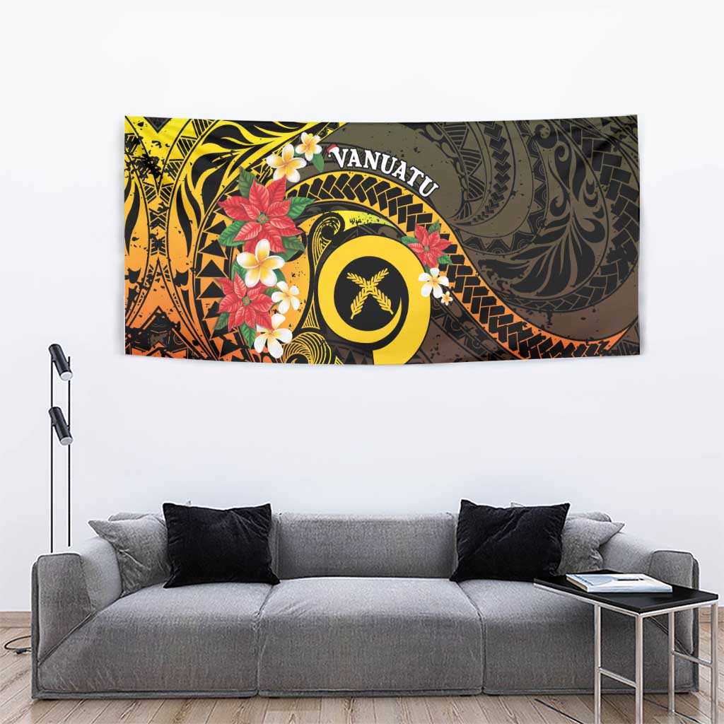 Vanuatu Christmas Tapestry Vanuatuan Pig Tusk - Meri Krismas!