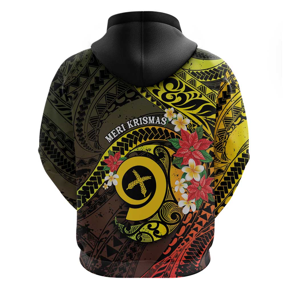 Vanuatu Christmas Zip Hoodie Vanuatuan Pig Tusk - Meri Krismas! LT14 - Polynesian Pride