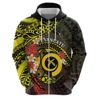 Vanuatu Christmas Zip Hoodie Vanuatuan Pig Tusk - Meri Krismas! LT14 - Polynesian Pride