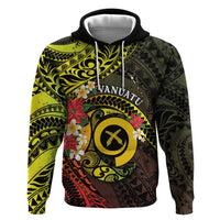 Vanuatu Christmas Zip Hoodie Vanuatuan Pig Tusk - Meri Krismas! LT14 Pullover Hoodie Black - Polynesian Pride