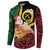 Vanuatu Christmas Button Sweatshirt Vanuatuan Conch Shell - Meri Krismas!
