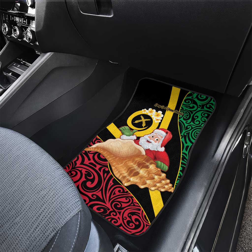 Vanuatu Christmas Car Mats Vanuatuan Conch Shell - Meri Krismas!