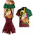 Vanuatu Christmas Couples Matching Mermaid Dress and Hawaiian Shirt Vanuatuan Conch Shell - Meri Krismas!