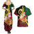 Vanuatu Christmas Couples Matching Summer Maxi Dress and Hawaiian Shirt Vanuatuan Conch Shell - Meri Krismas!