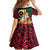 Vanuatu Christmas Family Matching Off Shoulder Maxi Dress and Hawaiian Shirt Vanuatuan Conch Shell - Meri Krismas!