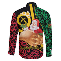 Vanuatu Christmas Family Matching Off Shoulder Maxi Dress and Hawaiian Shirt Vanuatuan Conch Shell - Meri Krismas!