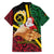 Vanuatu Christmas Family Matching Summer Maxi Dress and Hawaiian Shirt Vanuatuan Conch Shell - Meri Krismas!