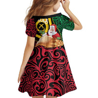 Vanuatu Christmas Family Matching Tank Maxi Dress and Hawaiian Shirt Vanuatuan Conch Shell - Meri Krismas! LT14 - Polynesian Pride