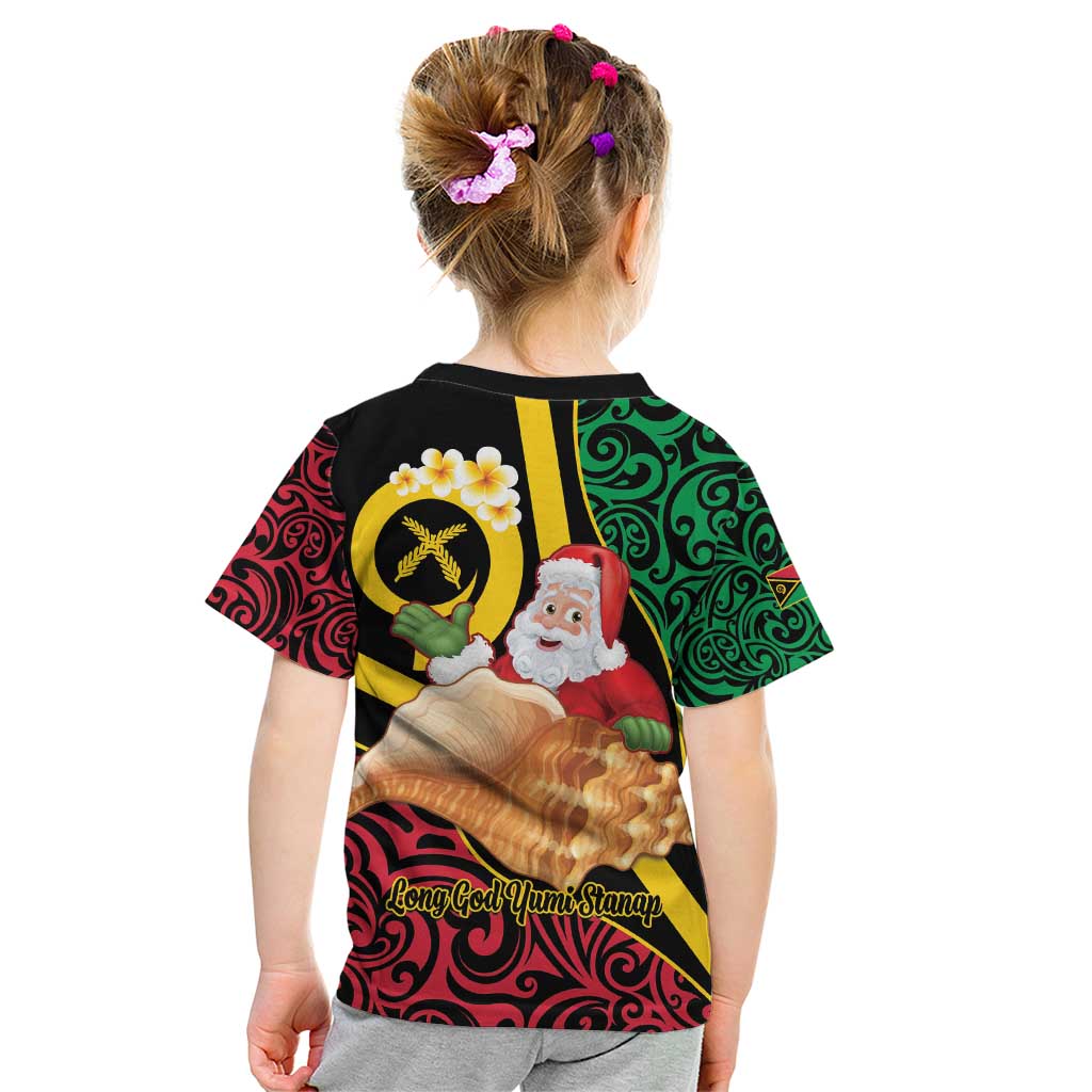 Vanuatu Christmas Kid T Shirt Vanuatuan Conch Shell - Meri Krismas!