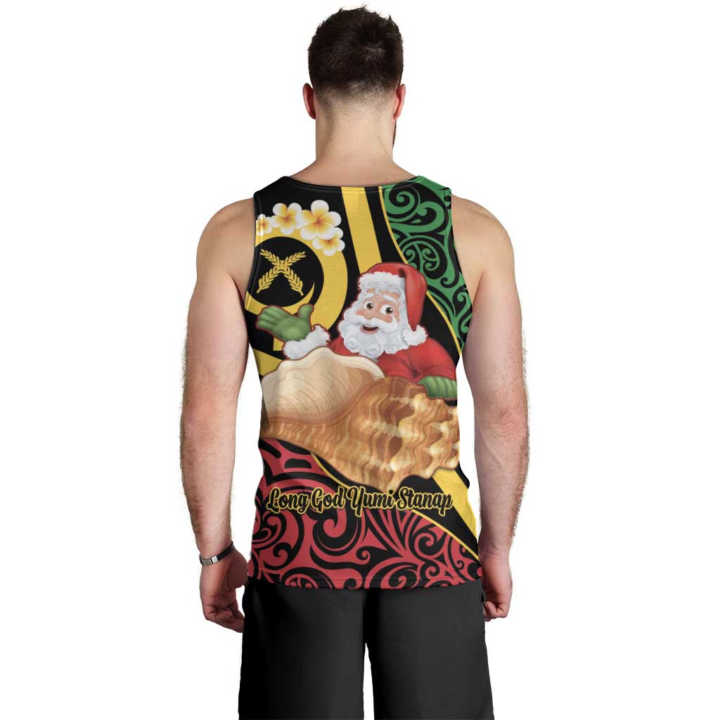Vanuatu Christmas Men Tank Top Vanuatuan Conch Shell - Meri Krismas!
