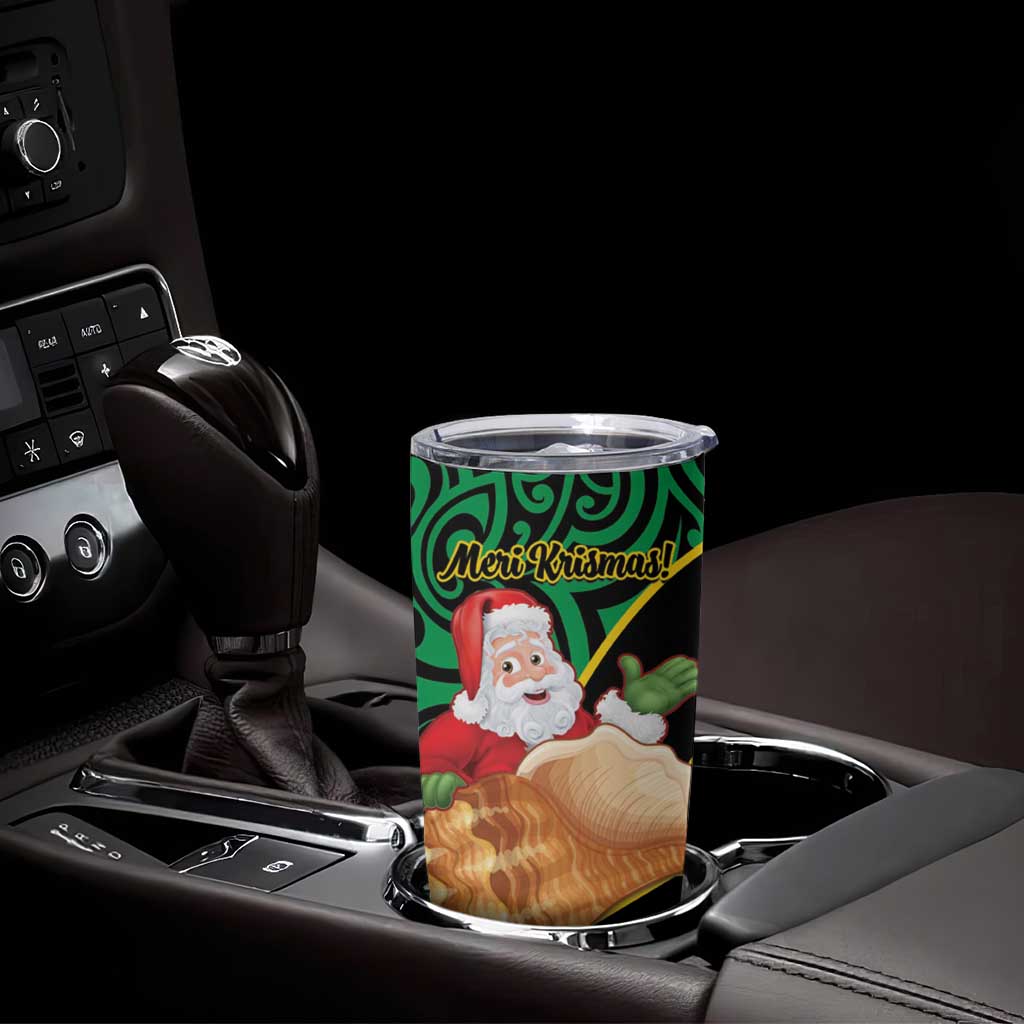 Vanuatu Christmas Tumbler Cup Vanuatuan Conch Shell - Meri Krismas!