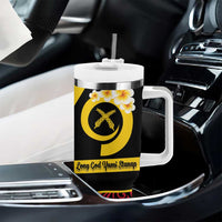 Vanuatu Christmas Tumbler With Handle Vanuatuan Conch Shell - Meri Krismas!