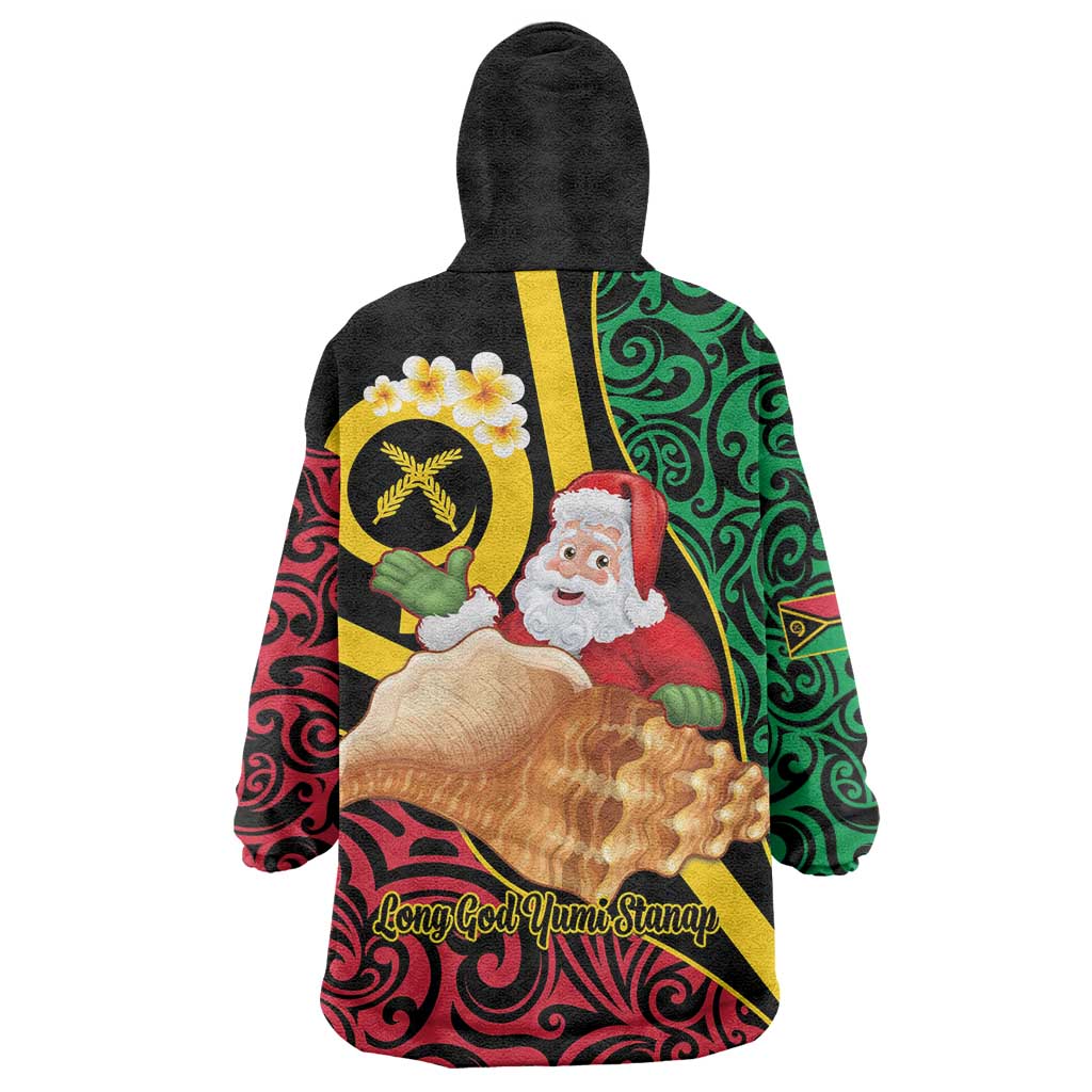 Vanuatu Christmas Wearable Blanket Hoodie Vanuatuan Conch Shell - Meri Krismas!