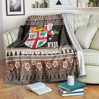 Fiji Christmas Blanket Fijian Masi Marau na Kerisimasi! - Brown LT14 Brown - Polynesian Pride