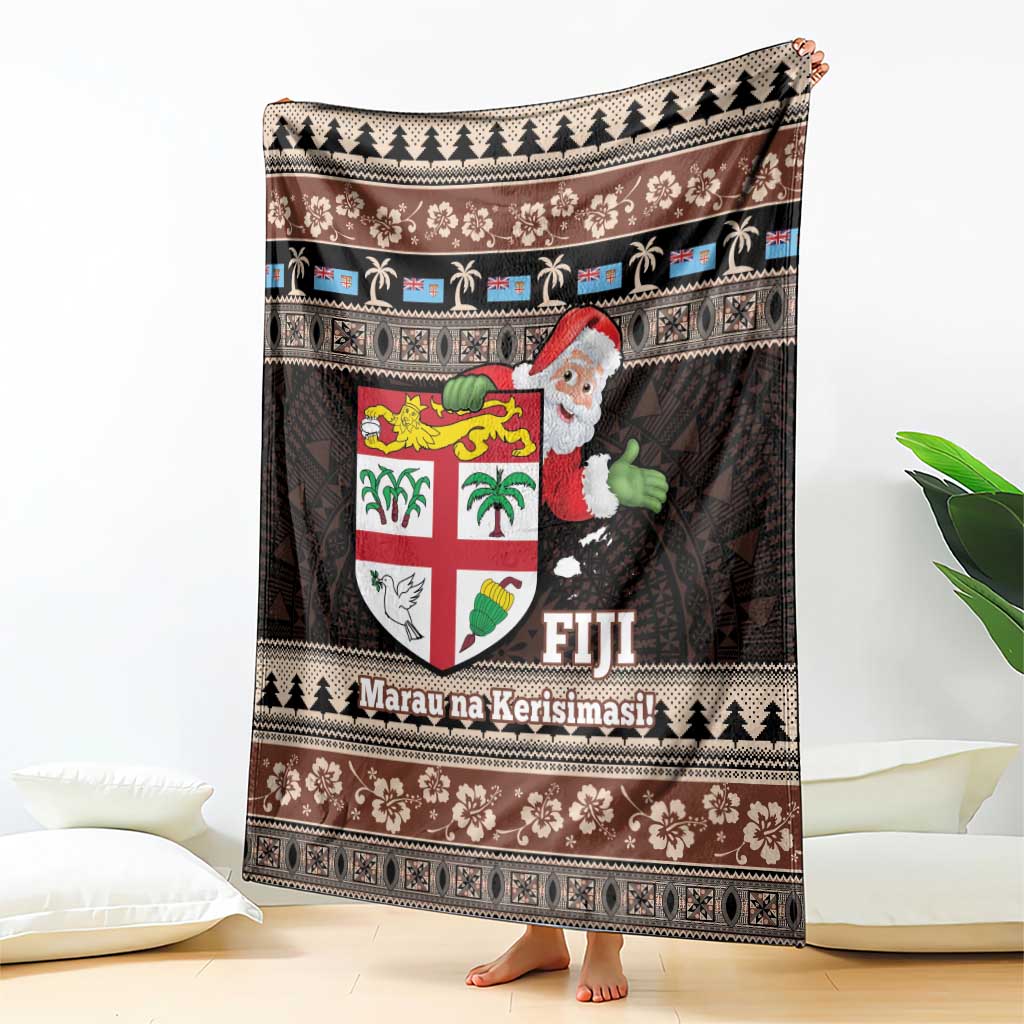 Fiji Christmas Blanket Fijian Masi Marau na Kerisimasi! - Brown LT14 - Polynesian Pride