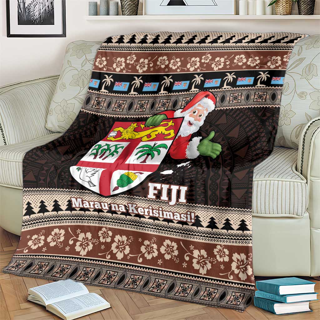 Fiji Christmas Blanket Fijian Masi Marau na Kerisimasi! - Brown LT14 - Polynesian Pride