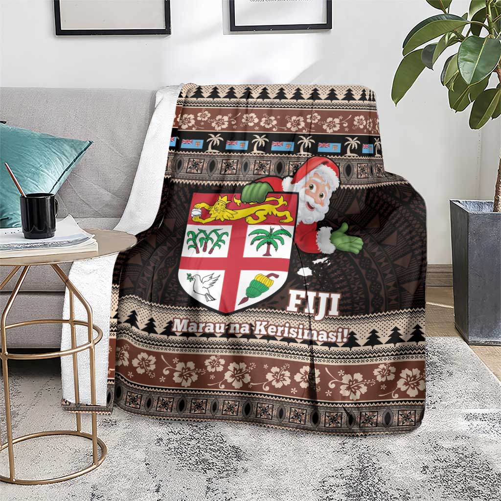 Fiji Christmas Blanket Fijian Masi Marau na Kerisimasi! - Brown LT14 - Polynesian Pride