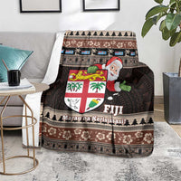 Fiji Christmas Blanket Fijian Masi Marau na Kerisimasi! - Brown LT14 - Polynesian Pride