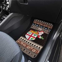 Fiji Christmas Car Mats Fijian Masi Marau na Kerisimasi! - Brown LT14 - Polynesian Pride